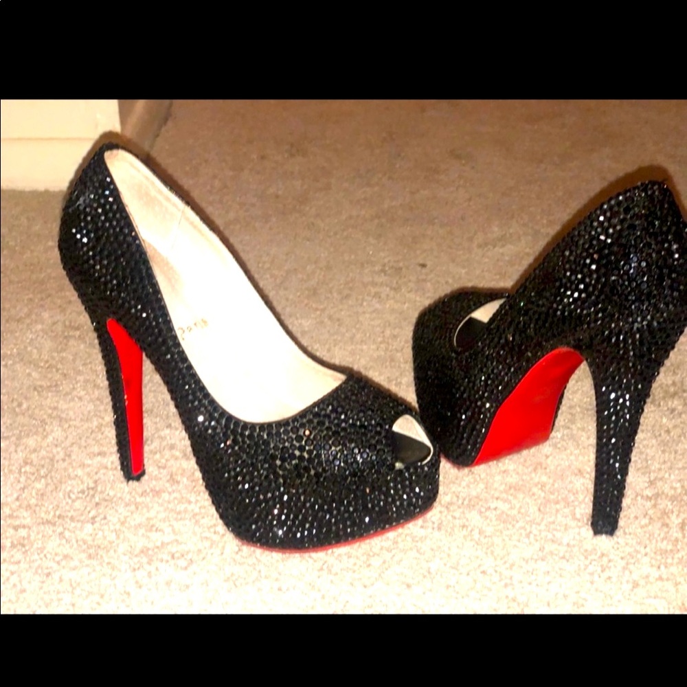 Christian Louboutin rhinestone heels